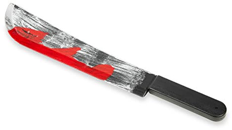 Ultra Large Slayer Machete Halloween Plastic Prop Weapons Fancy Dress Fake Bloody Fake Blood on Plastic Machete Halloween Slasher Knife Machete Toy Knife Cleaver Halloween Toys Realistic