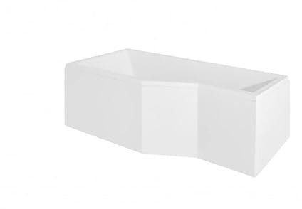 VBChome Badewanne 150x75 cm Links Acryl SET Schürze Siphon Wanne Ecke Eckbadewanne Weiß Design Modern Ablaufgarnitur Viega Simplex Wanne Schürze Ablaufgarnitur