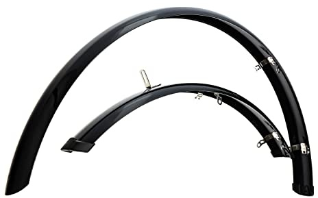 28 Zoll SKS Schutzbleche Set Fahrrad Citybike Spritzschutz 54 mm VR HR Schwarz Glanz
