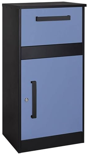 Abschließbare Briefkästen, übergroße Paket-Briefkästen, Briefkästen mit Diebstahlschutz für Veranden, Gehwege, im Freien und zu Hause, Blau
