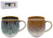 Lesser & Pavey Reactive Glaze Mugs for Tea and Coffee | Large Ceramic Earthenware Mug 400ml for Kitchen | Premium Designs Reactive Glaze S2 Mugs 2 ASST Stoneware Mug Set of 2 - Elements