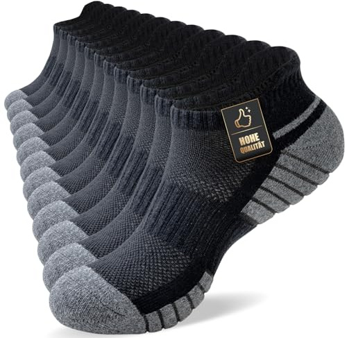 SockWaddles sneakerstrumpor män kvinnor, sportstrumpor sneakerstrumpor andas bomull korta löparstrumpor 35–38 39-42 43-46 47-50, unisex, 6 par
