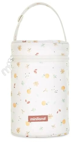 Miniland - Borsa Isotermica per Termos e Biberon Thermibag Double | Custodia Termica Porta Biberon e Bevande | Borsa da Trasporto con Manico, Chiusura a Cerniera e Isolamento Extra (Valencia)