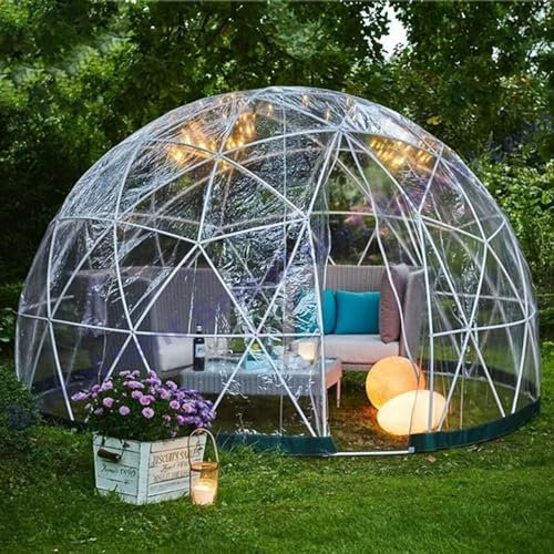 WDDEYYDS Tente à Bulles Dôme de Jardin Transparent Maison 4-6 Personnes Serre de Jardin 3,6 M/12 Pieds Dôme de Jardin étanche Abri auvent de Patio pour fête