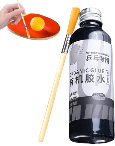 Table Tennis Glue - Paddle Glue, Binding Agent for Racket | Table Tennis Adhesive Solution 100ml, Specialty Brush Racket Set, Ideal Glue for Racket
