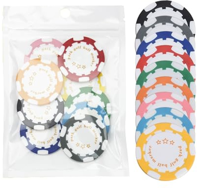 Golf Poker Chip Ball Marker Game Coin, Unico Putting Mark Token | Sportivi per Uomini, Strumento di Pratica Divertente Stampa Chip da Golf per Golfisti Adulti, Uso in Campo, Appassionati di