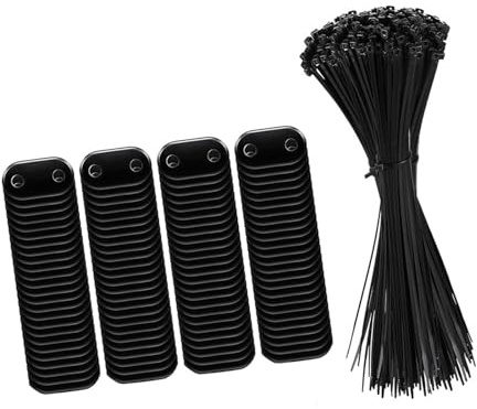 Iuhtrb Set di clip per schermi di privacy resistenti per esterni, set di fissaggio infrangibile, include fascette in PVC per prati, cortili, recinzioni, stuoie, resistenti alle intemperie, clip di