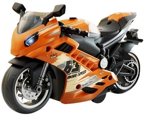 Spielzeugmotorrad – Modellbausatz mit Ton und Licht, Push-Go-Minimotorrad, batteriebetriebenes Fahrzeug, interaktives Lernspielset, langlebiges Motorrad | Lustiges Sammlerstück für Kinder, Erwachsene