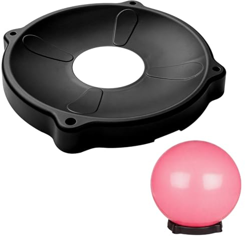 BREEZENEST Yoga Ball Base Exercise Ball Chair Stand for Active Sitting & Core Training Non-Slip Fitness Ball Stabilizer Universal Size Fits 45-85cm Balls for Home Gym Office Pilates Black