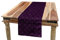 ABAKUHAUS Aubergine Tischläufer, Swirl Blatt-Details, Esszimmer Küche Rechteckiger Dekorativer Tischläufer, 40 x 180 cm, Aubergine und Lila