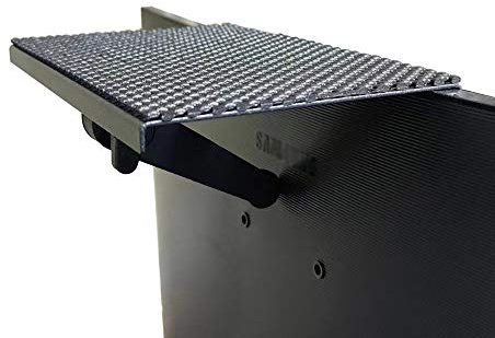 YOKEPO TV Top Shelf Mounting Bracket 8 Inch Flat Panel Mount Adjustable Mount on Monitors to Hold Cable Boxes, Apple TV, Camera, Streaming Devices, Media Boxes, Game Console and Home Decor, Black