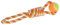 Kerbl Pet Balle avec corde pour chien coton, orange/jaune, 37cm