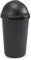 Optimal Products Plastic Bullet Bin 50/30 Litre Rubbish Waste Bins Kitchen Home Office Dustbin Flap Lid Recycling Indoor Storage Bins Trash Can (Black, 30 L Litre)