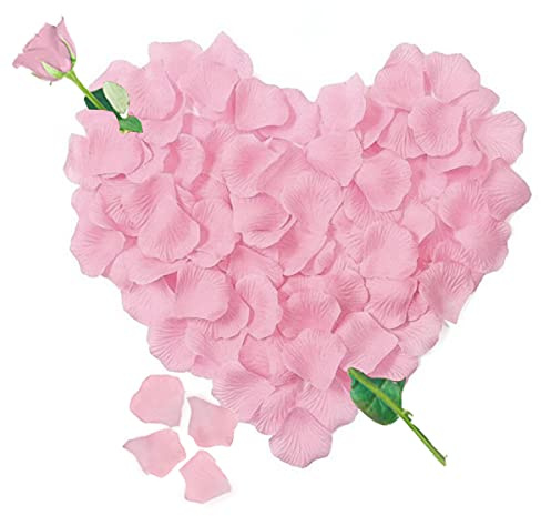 Jonami 3000 Petali di Rosa in Seta Artificiale Rosa per Decorazione Romantica, San Valentino, Anniversario Matrimonio e Fidanzamento