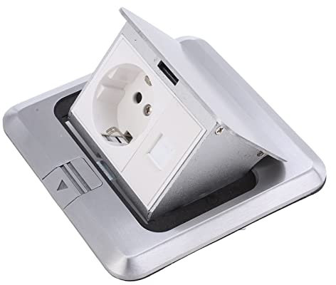 Presa impermeabile per pavimento, cassaforte integrata pratica buona tenuta Silver Bounce 250V 16A