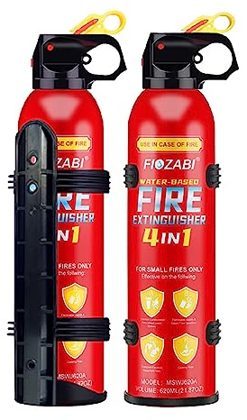 FIOZABI Portable Fire Extinguisher Spray With Bracket Can Prevent Re-Ignition,Best Suitable for The House/Car/Truck/Boat/Kitchen/Home Water-Based Fire Extinguishers Fire Type A/B/C/K 620ml (2 pack)