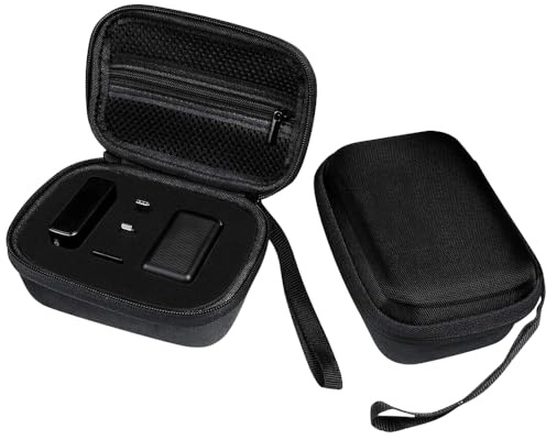 för DJI Mic (1 TX + 1 RX) trådlös Lavalier mikrofonfodral förvaringsväska, bärbar bärväska dämpande foder skyddande hårt skal låda handväska med handtag rem krok kit
