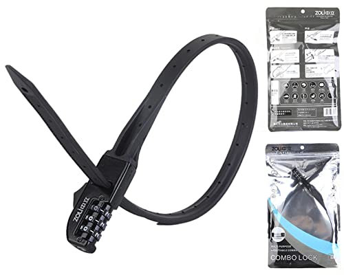 ZIENNHU Fahrrad-Zahlenschloss, Zahlenschloss aus Stahl, tragbares Fahrradschloss für Erwachsene, Fahrradschloss mit Reißverschluss, vielseitig einsetzbar