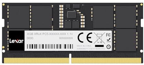 Lexar SODIMM 8 GB DDR5 RAM 5600 MHz, 262-Pin DDR5 SODIMM Laptop RAM, Hochleistungs SO-DIMM Arbeitsspeicher für Laptop-Speicher/All-in-One Intel NUC Mini-PC, 1,1 V, CL46-45-45-90 (LD5S08G56C46ST-BGS)