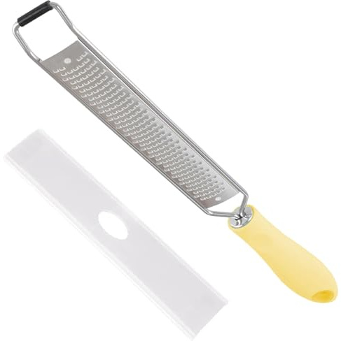 Zesters de limón, rallador de verduras de acero inoxidable,Zesters de limón de mango largo de metal plano - Zestor portátil de cocina de acero inoxidable para queso, chocolate y frutas
