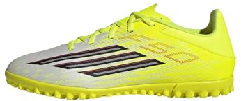 adidas Unisex F50 Club Turf Football Shoes, Team solar Yellow 2/core Black/Lucid red, 44 2/3 EU