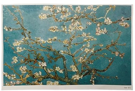 Adesivo decorativo per computer portatile con stampa di mandorle in fiore per notebook da 12-15 pollici