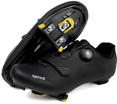 Msport Herren & Damen Fahrradschuhe – Atmungsaktive Radsportschuhe, Kompatibel mit Peloton, SPD, SPD-SL & Look Delta Pedalsystemen - N04 44 EU