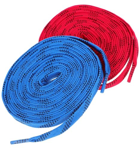 TOYANDONA Lacets pour Patins de Hockey sur Glace et Patins à roulettes, 2 Paires 244 Cm, Lacets Plats Épais Résistants à L’Usure, Accessoires Sportifs Polyvalents pour Chaussures de Sport