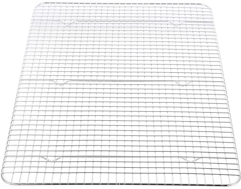 SUPVOX Grille de Refroidissement en Acier Inoxydable 41x31 Cm Grosse Taille, Maille Fine Multifonction pour Pâtisserie, Cuisson et Barbecue, Grille Métallique Résistante, Gâteaux