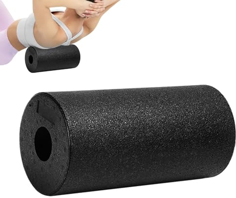 Rollo de fascia (30 x 15 cm), rollo de fascia de dureza media, rodillo de fitness para automasaje de espalda y piernas, para estiramiento rutina de fitness después del entrenamiento yoga