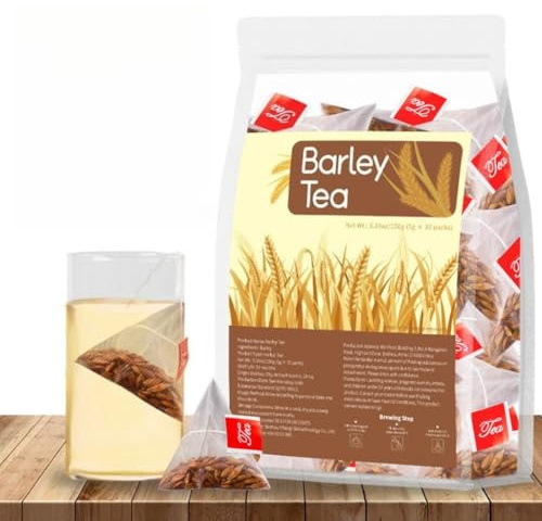Té De Cebada Natural 150g / 5,29oz | Té De Hierbas Premium Sin Cafeína | Envuelto Individualmente (5g X 30)