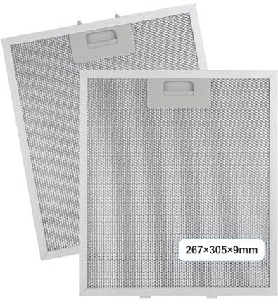 SCBOY 2 Unidades De 305 × 267 × 9 mm Filtro Para Campana Extractora Rejilla Campana Extractora Filtro De Aluminio De 5 Capas Compatible Con Muchas Marcas