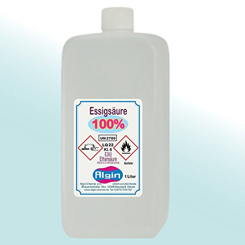 Algin ättiksyra 100 % – 5 x 1 liter livsmedelskvalitet