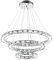 Froadp 72W Tre Anelli di Cristallo Lampada a Sospensione, Materiale di vetro di cristallo, LED Moderni Lampadario para Camera da Letto e Sala da Pranzo e Corridoio e Soggiorno, Ø20cm+Ø40cm+Ø60cm