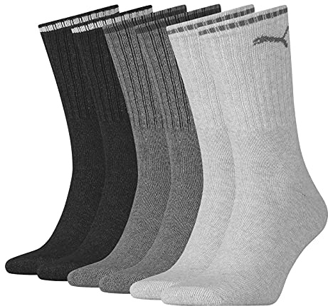 PUMA Mixte Crew Chaussettes,Anthracit / Gris,43-46