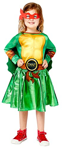 amscan Flickors 9909142 Utklädnad Utklädningskläder Dress Up, Gul och Grön, 6-8 år UK
