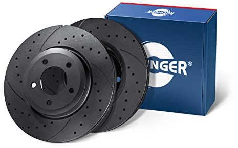ROTINGER Rotores de discos de frenos (eje frontal, Juego de 2 piezas) Con revestimiento anticorrosión, RT 20312-GL T5