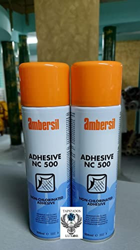 Pack/2 BOTES de Pegamento/Ambersil PARA TECHOS DE COCHES y PUERTAS en SPRAY Pulverizador/Para TAPICERIA y Manualidades/Techos y Puertas de coche