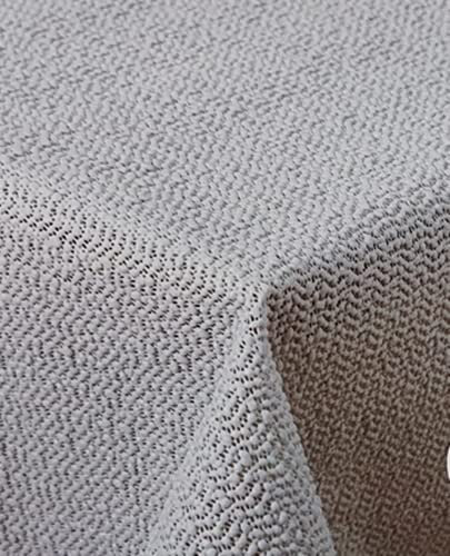 Schwar Textilien Gartentischdecke Tischdecke Weichschaummaterial Outdoor Sommer Tischdecke rutschfest wetterfest hellgrau in verschiedenen Größen oval rund und eckig (130x220 cm eckig)