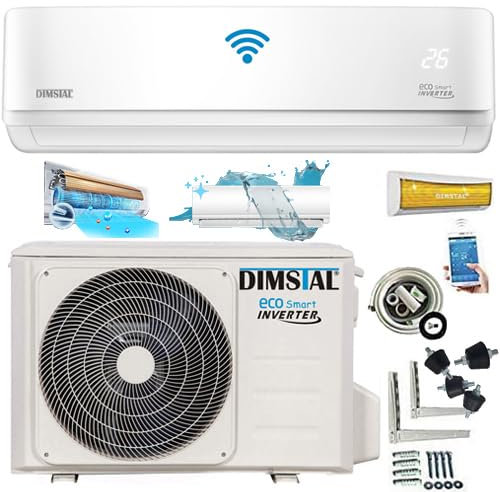18000 BTU 5,3kW ULTRA - Split Klimaanlage + Heizung ECO Smart WiFi Self-Clean Super-Ioniser Follow Me komplett Set leise inkl. 3m Leitungen