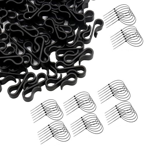 XuQiZZpp Lot de 120 crochets de gouttière pour éclairage extérieur et câbles