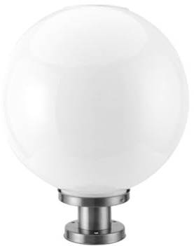 NUOBESTY Farola Solar Para Exterior Lámpara De Patio Led 20 Cm Base Acero Inoxidable Iluminación Jardín Pilar Energía Solar Duradera Para Terraza y Césped Nocturna