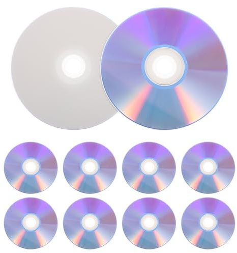 Milisten 10pcs Blank CD-RW Discs: Rewritable Compact Discs - Audio Recording Media - Backup CD for Computer Burning Music Storage Data Duplication