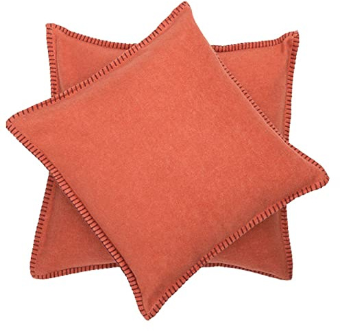 David Fussenegger Kissenbezug Terracotta Dekokissen aus Baumwolle flauschig weich, 50x50 cm