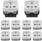Presa Schuko 2P+T 16A, Compatibile Con Bticino Living, Compatibile Con Vimar Plana (10 Pezzi, Bianco)