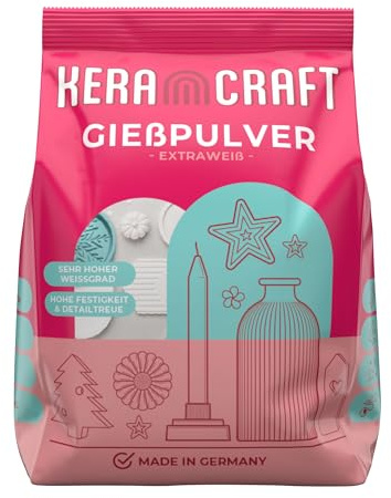 Keracraft Polvere di colata bianca 4,5 kg Colata in rilievo bianco per progetti creativi