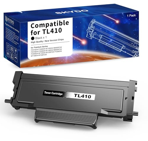 Skydo TL-410 Cartouche de Toner, Dernières Chip, Compatible pour Pantum TL410 TL-410X TL-410H pour Pantum P3018DW, P3010DW, P3300DW P3308DW, P3300DN, P3308DN, M6700DW M6708DW, M7100DW (1500 Pages)