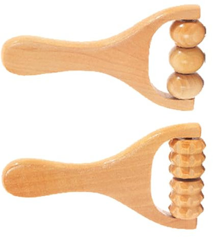 Holz Massageroller Beine,Manuelle Holztherapie-Massagewerkzeuge,Griff Massageroller Roller,Holz Roller Massagegerät,Faszienstab Massageroller,Rücken Muskel Roller