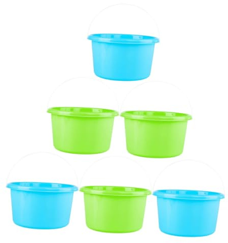 BESTonZON 6 Pièces Baril en Plastique Toys Seau à Sable pour Enfants Jouet de Sable de Plage pour Enfants Jouet Mini Seau à Neige s Mini