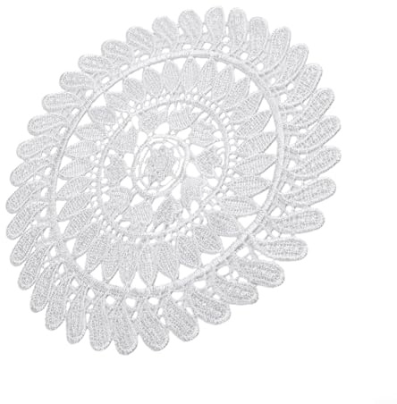 babominimer Tapete redondo de encaje de ganchillo vintage, manteles individuales y posavasos hechos a mano de tela lavable para mesa de comedor, fiesta de té, boda, vacaciones o decoración del hogar